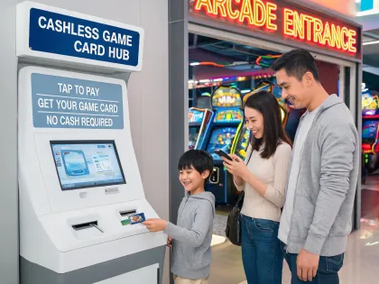 Cashless kiosk hub