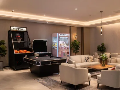 Hospitality lounge game area