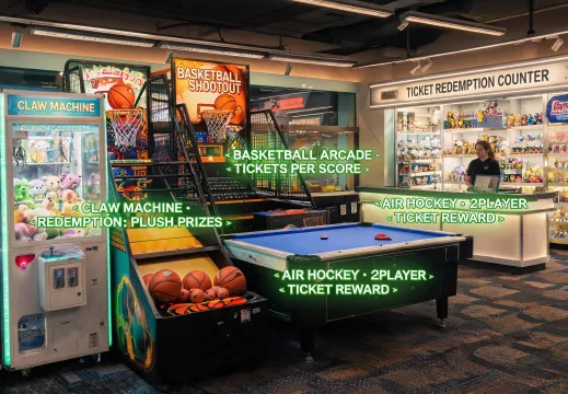 Arcade redemption cabinet lineup