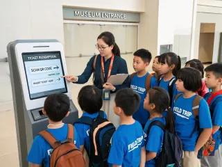School group arcade visit